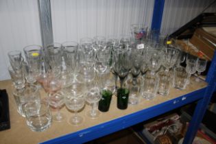 A collection of drinking glasses