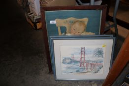 Two coloured prints depicting San Francisco and a