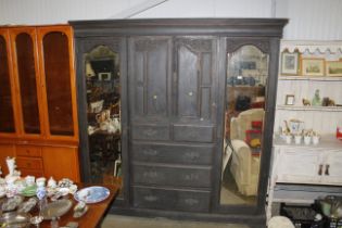 A late Victorian combination wardrobe