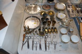 A collection of metalware to include silver plated