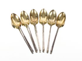 Six Continental coffee spoons stamped Sterling wit