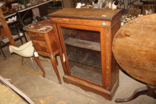 A late Victorian walnut pier cabinet with burr woo