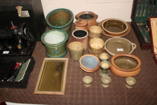 A collection of Studio pottery ware to include Muc