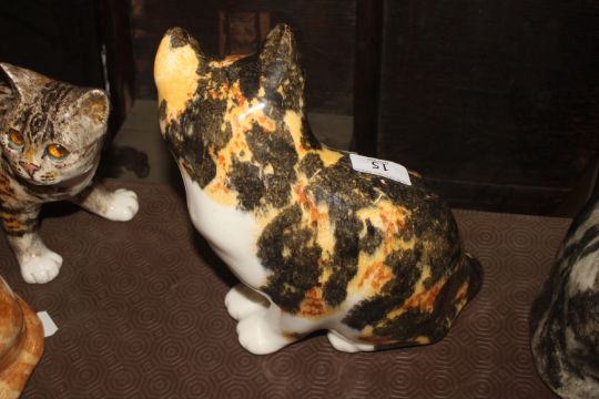 A Winstanley Pottery model of a cat with glass eye - Image 2 of 5