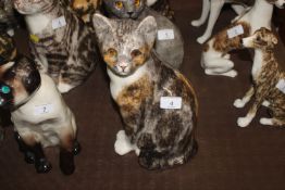 A Winstanley Pottery model of a cat with glass eye