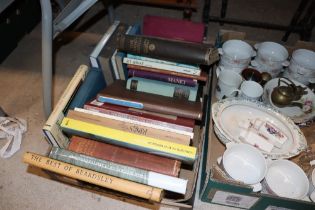 A box of various books