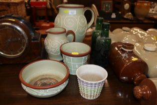 A quantity of Denby "Green Ferndale" jugs, pot and