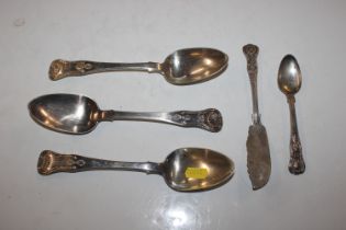 Three Scottish silver spoons, Edinburgh 1822, make