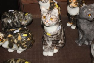 A Winstanley Pottery model of a cat with glass eye