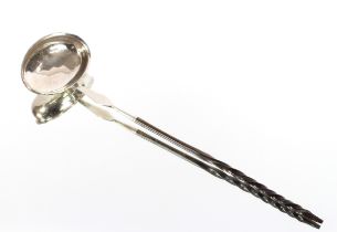 A Georgian toddy ladle with whale bone twist handle (unmarked)