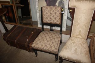 A late Victorian ebonised nursing chair