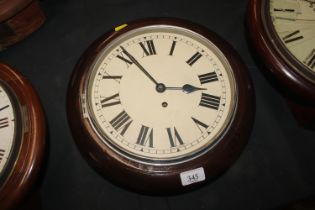 A 20th Century wall clock, the movement by Garrard