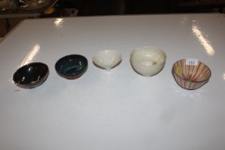 A collection of Studio Pottery to include pedestal
