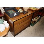 A mid Century Stag furniture chest fitted three lo