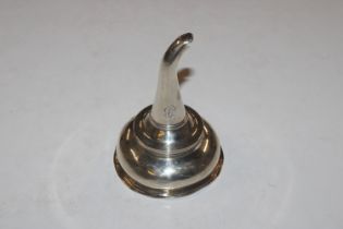 A George III silver wine funnel, makers mark indis