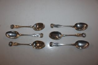 A set of six Scottish silver spoons, approx. total