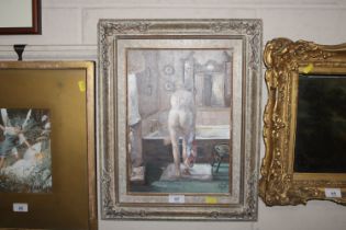 Clive Madgwick RBA, oil on canvas, study of nude f