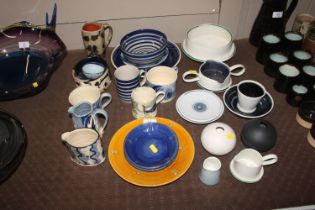 A collection of Studio Pottery to include Annie He