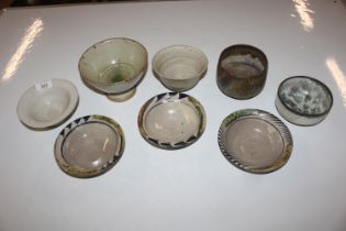 A collection of Studio Pottery to include celadon