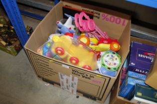 A box of children's toys