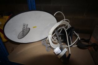 A Home TV aerial and satellite dish