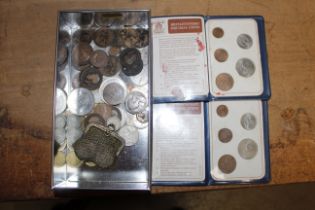 A silver mounted sovereign purse and a collection