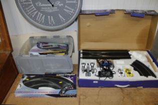 A Scalextric digital triple ignition set etc.