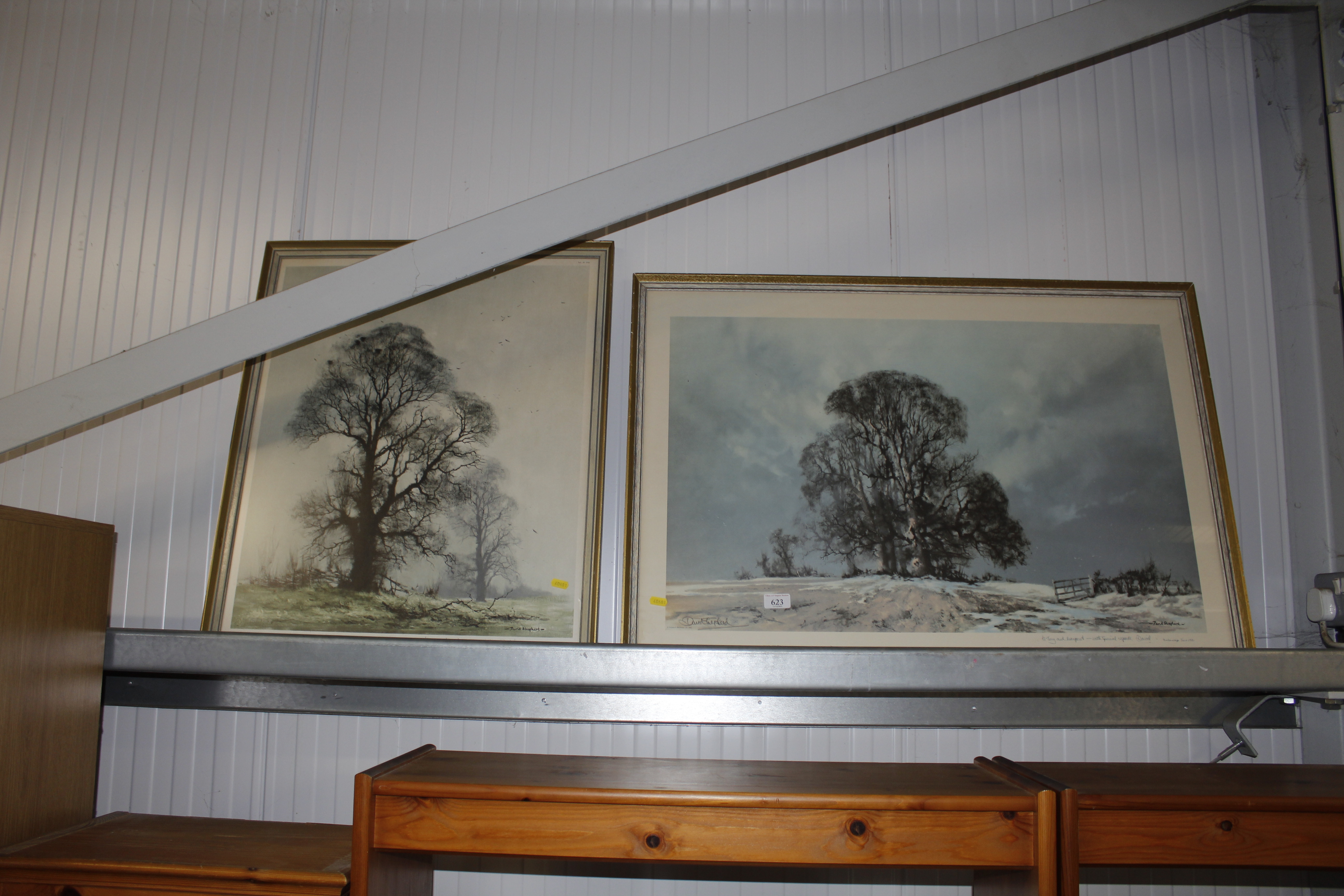 Two David Shepherd prints, one with dedication