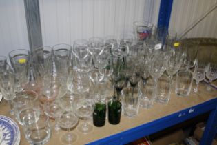 A collection of miscellaneous drinking glasses