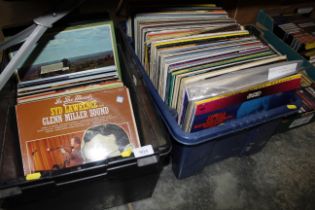 Two boxes of miscellaneous LPs