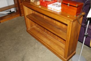 An elm open fronted bookcase