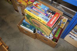 Three boxes of assorted games
