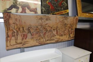 An approx. 133cm x 46cm French tapestry type wall