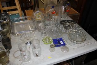 A quantity of various decorative glassware includi