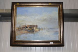 A Wingate, oil on canvas, Norfolk coastal scene
