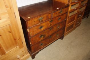 An 18th Century walnut and crossbanded chest of tw