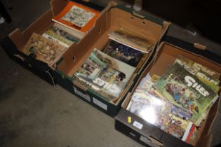 Three boxes of various Giles annuals