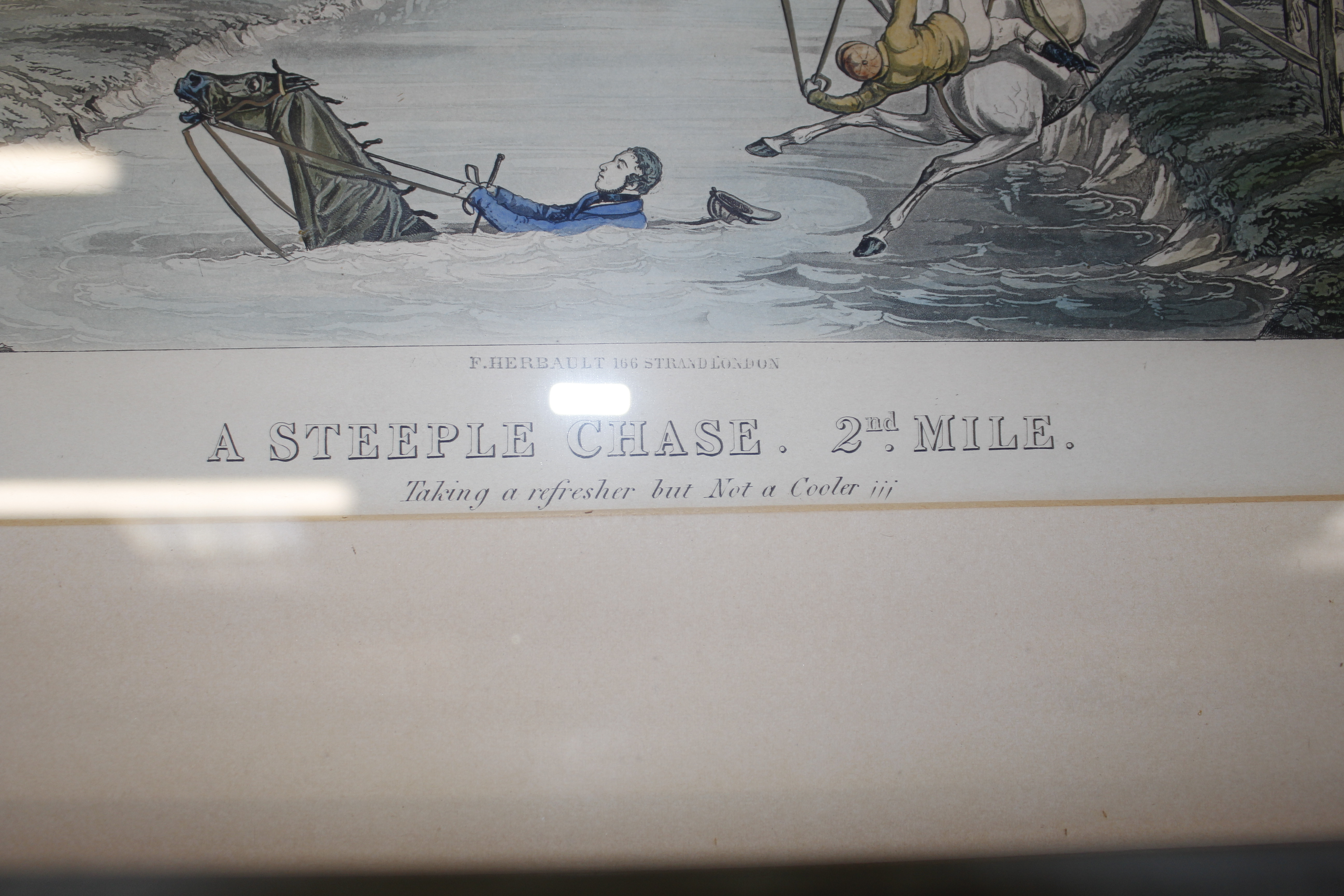A set of four steeple chasing prints - Image 4 of 4