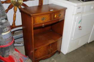 A burr walnut side cabinet