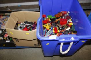 Two boxes of miscellaneous die cast toys etc.