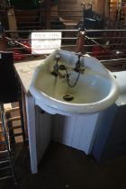 A vintage E.L.Hunt limited of Ipswich corner sink