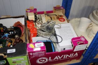 A box of miscellaneous items to include a vintage