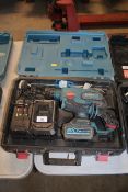 Erbauer 18v cordless hammer drill with battery and charger in a case. V CAMPSEA ASHE