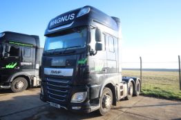 DAF XF 480 FTG 6X2 Euro 6D auto mid-lift and steer 44T unit. Registration P26 MGL. Date of first