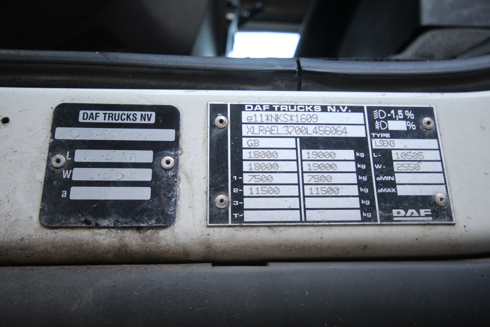 DAF LF 250 FA Euro 6 18T 4x2 auto rigid day cab. Registration AX16 HYG. Date of First registration - Image 93 of 93