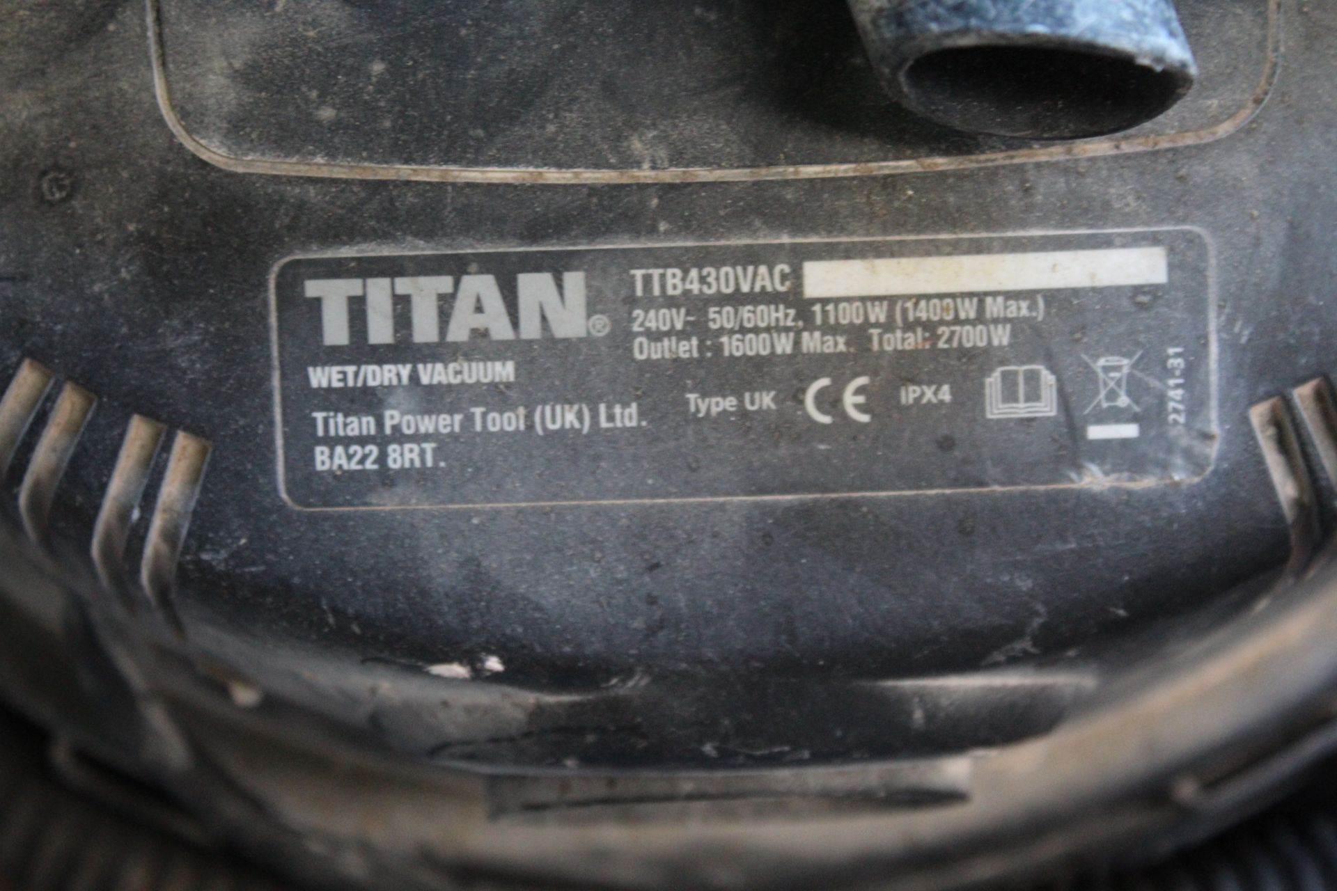 Titan commercial vacuum. V CAMPSEA ASHE - Image 4 of 4