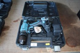 Erbauer 18v cordless drill with battery and charger in case. V CAMPSEA ASHE