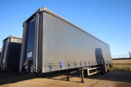 Dennison 38T 13.6m tri-axle curtain-side trailer. Registration C319610. 2011. MOT 30/04/2024. 4.