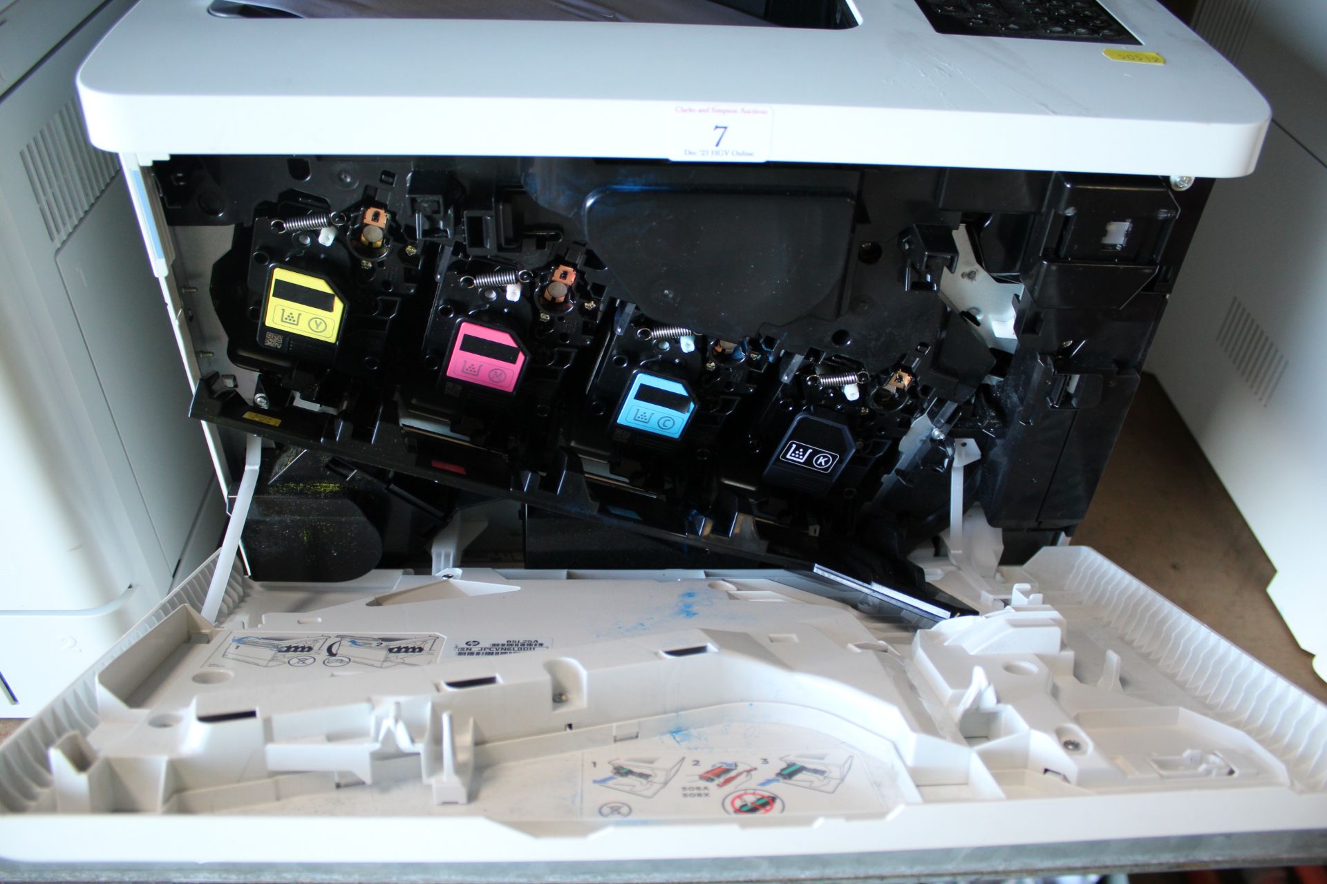 Hewlett Packard Colour Laser Jet Enterprise M553 printer (no cables). V CAMPSEA ASHE - Image 11 of 11
