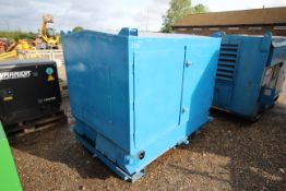 Skid mounted single and three phase generator. 6,194 hours. With bunded stand. V CAMPSEA ASHE